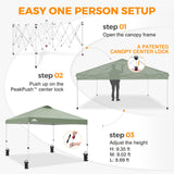Easy Setup Straight Leg 10x10 Pop Up Canopy Tent w/ 100 sqft of Shade - Eagle Peak®