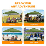 Easy Setup Straight Leg 10x10 Pop Up Canopy Tent w/ 100 sqft of Shade - Eagle Peak®