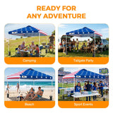 Easy Setup Straight Leg 10x10 Pop Up Canopy Tent w/ 100 sqft of Shade - Eagle Peak®