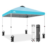 Easy Setup Straight Leg 10x10 Pop Up Canopy Tent w/ 100 sqft of Shade - Eagle Peak®