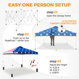 Easy Setup Straight Leg 10x10 Pop Up Canopy Tent w/ 100 sqft of Shade - Eagle Peak®