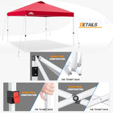 Easy Setup Straight Leg 10x10 Pop Up Canopy Tent w/ 100 sqft of Shade - Eagle Peak Custom Canopy Tent