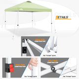 Easy Setup Straight Leg 10x10 Pop Up Canopy Tent w/ 100 sqft of Shade - Eagle Peak Custom Canopy Tent
