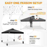 Easy Setup Straight Leg 10x10 Pop Up Canopy Tent w/ 100 sqft of Shade - Eagle Peak®