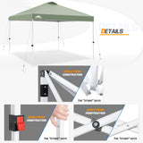 Easy Setup Straight Leg 10x10 Pop Up Canopy Tent w/ 100 sqft of Shade - Eagle Peak Custom Canopy Tent