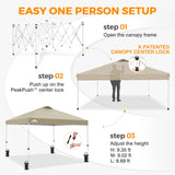 Easy Setup Straight Leg 10x10 Pop Up Canopy Tent w/ 100 sqft of Shade - Eagle Peak®