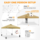 Easy Setup Straight Leg 10x10 Pop Up Canopy Tent w/ 100 sqft of Shade - Eagle Peak®