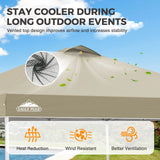 Easy Setup Straight Leg 10x10 Pop Up Canopy Tent w/ 100 sqft of Shade - Eagle Peak®