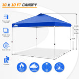 Easy Setup Straight Leg 10x10 Pop Up Canopy Tent w/ 100 sqft of Shade - Eagle Peak Custom Canopy Tent