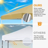 Easy Setup Straight Leg 10x10 Pop Up Canopy Tent w/ 100 sqft of Shade - Eagle Peak®