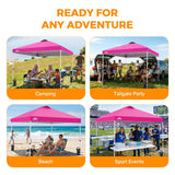 Easy Setup Straight Leg 10x10 Pop Up Canopy Tent w/ 100 sqft of Shade - Eagle Peak®