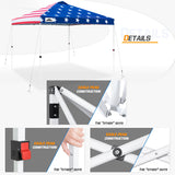 Easy Setup Straight Leg 10x10 Pop Up Canopy Tent w/ 100 sqft of Shade - Eagle Peak Custom Canopy Tent