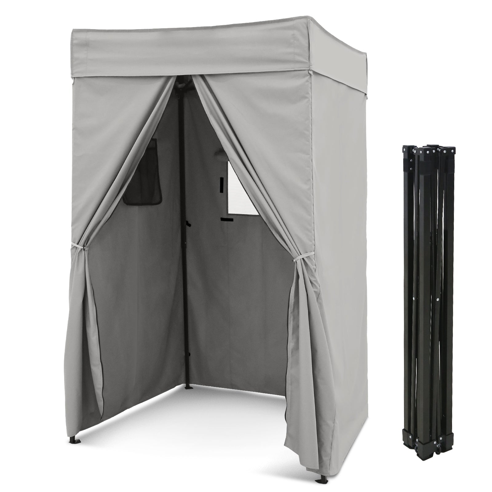Eagle Peak Flat Top 4x4 Pop Up Canopy Changing Room Gray