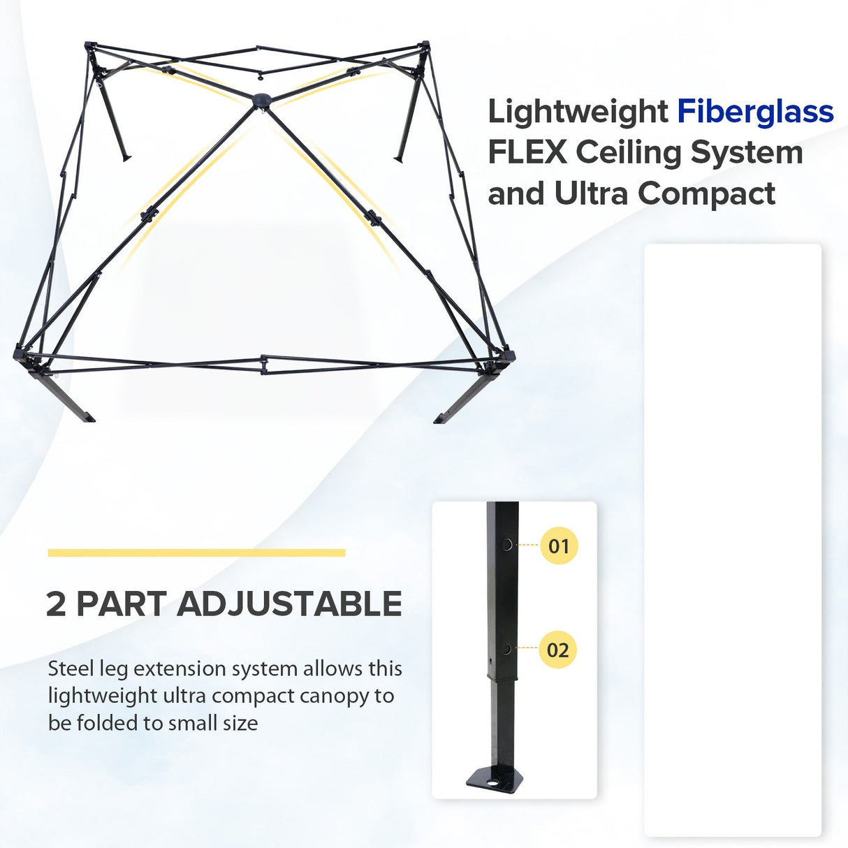Flex Compact 5x5 Pop - up Canopy Changing Room - Eagle Peak Custom Canopy Tent