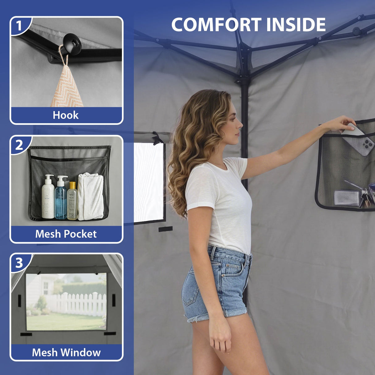 Flex Ultra Compact 4x4 Pop Up Changing Room Canopy - Eagle Peak®