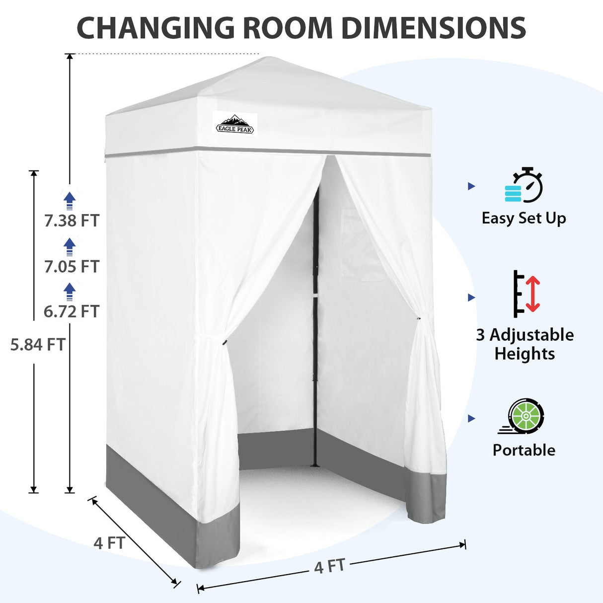Flex Ultra Compact 4x4 Pop Up Changing Room Canopy - Eagle Peak®
