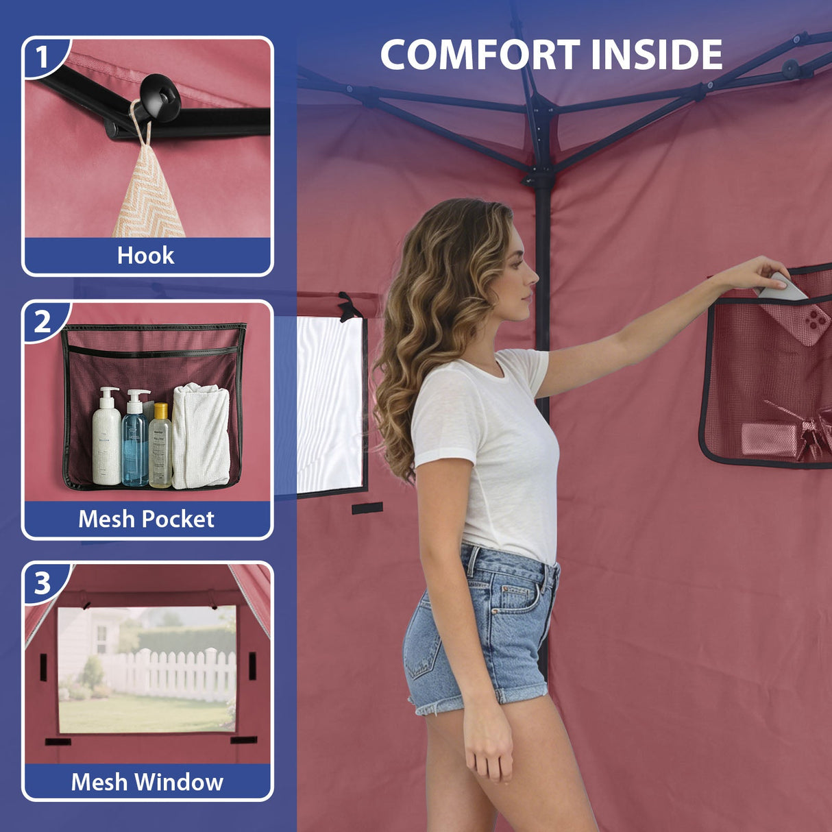 Flex Ultra Compact 4x4 Pop Up Changing Room Canopy - Eagle Peak®