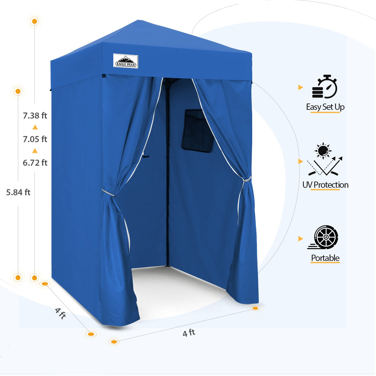 Flex Ultra Compact 4x4 Pop Up Changing Room Canopy - Eagle Peak Custom Canopy Tent