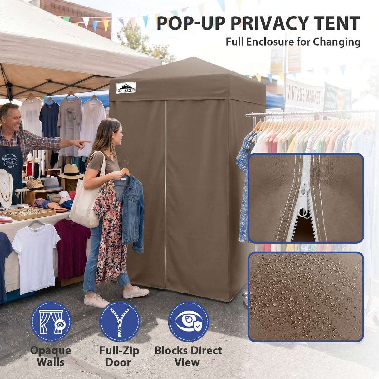 Flex Ultra Compact 4x4 Pop Up Changing Room Canopy - Eagle Peak®