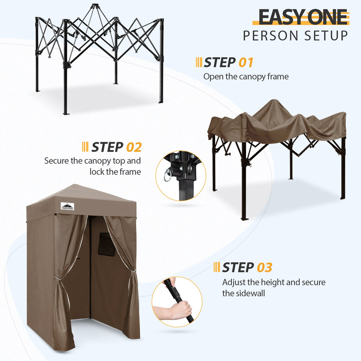 Flex Ultra Compact 4x4 Pop Up Changing Room Canopy - Eagle Peak Custom Canopy Tent