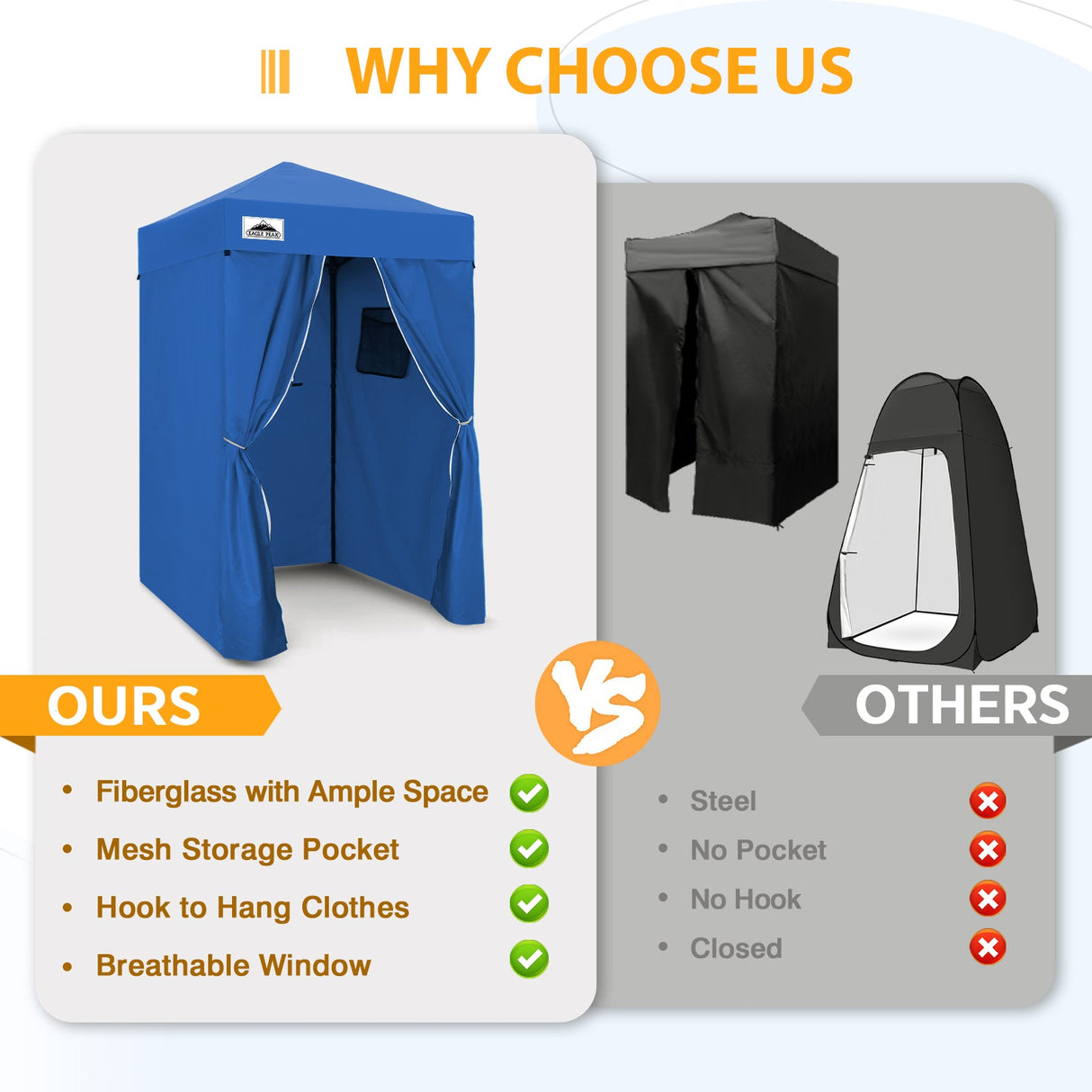 Flex Ultra Compact 4x4 Pop Up Changing Room Canopy - Eagle Peak Custom Canopy Tent
