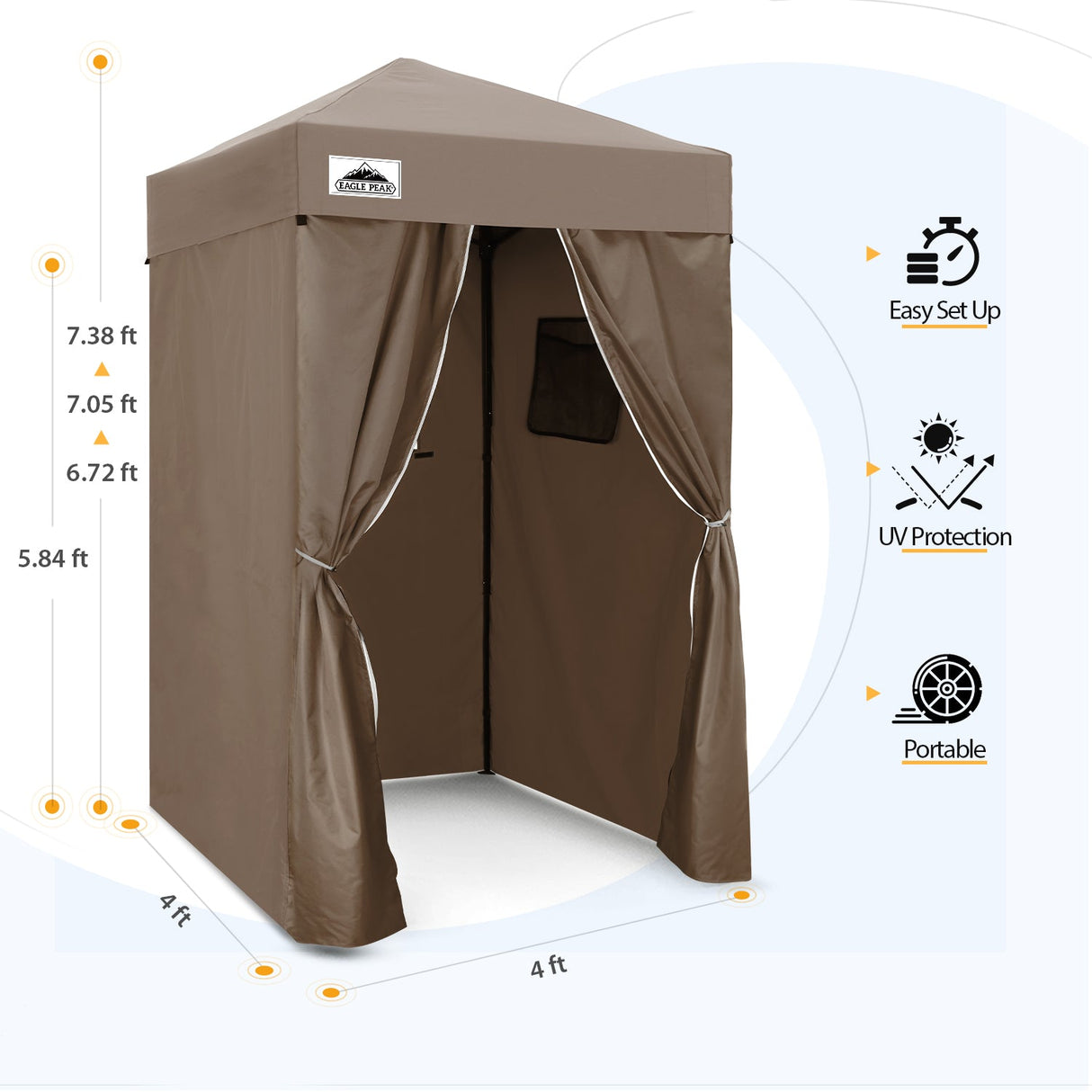 Flex Ultra Compact 4x4 Pop Up Changing Room Canopy - Eagle Peak Custom Canopy Tent