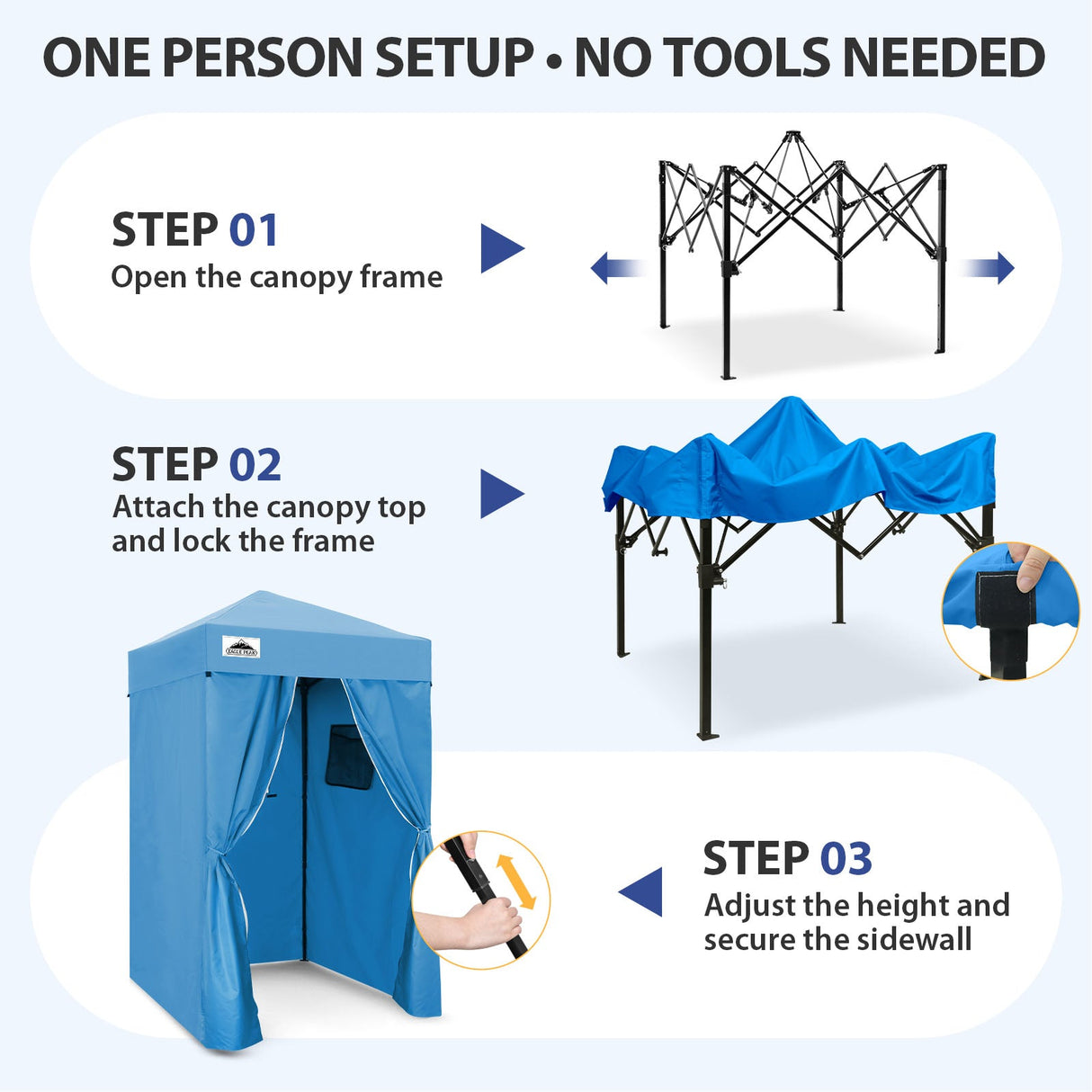 Flex Ultra Compact 4x4 Pop Up Changing Room Canopy - Eagle Peak®