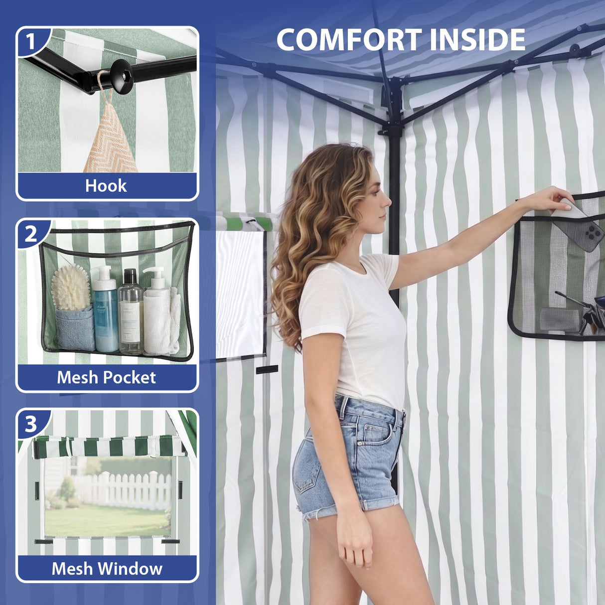 Flex Ultra Compact 4x4 Pop Up Changing Room Canopy - Eagle Peak®