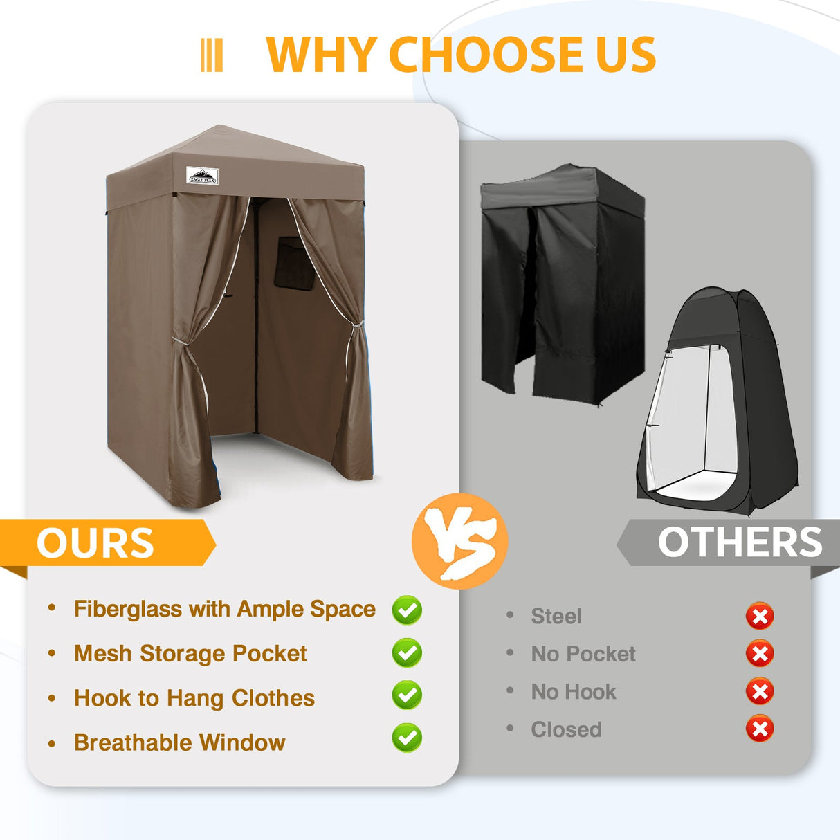 Flex Ultra Compact 4x4 Pop Up Changing Room Canopy - Eagle Peak Custom Canopy Tent