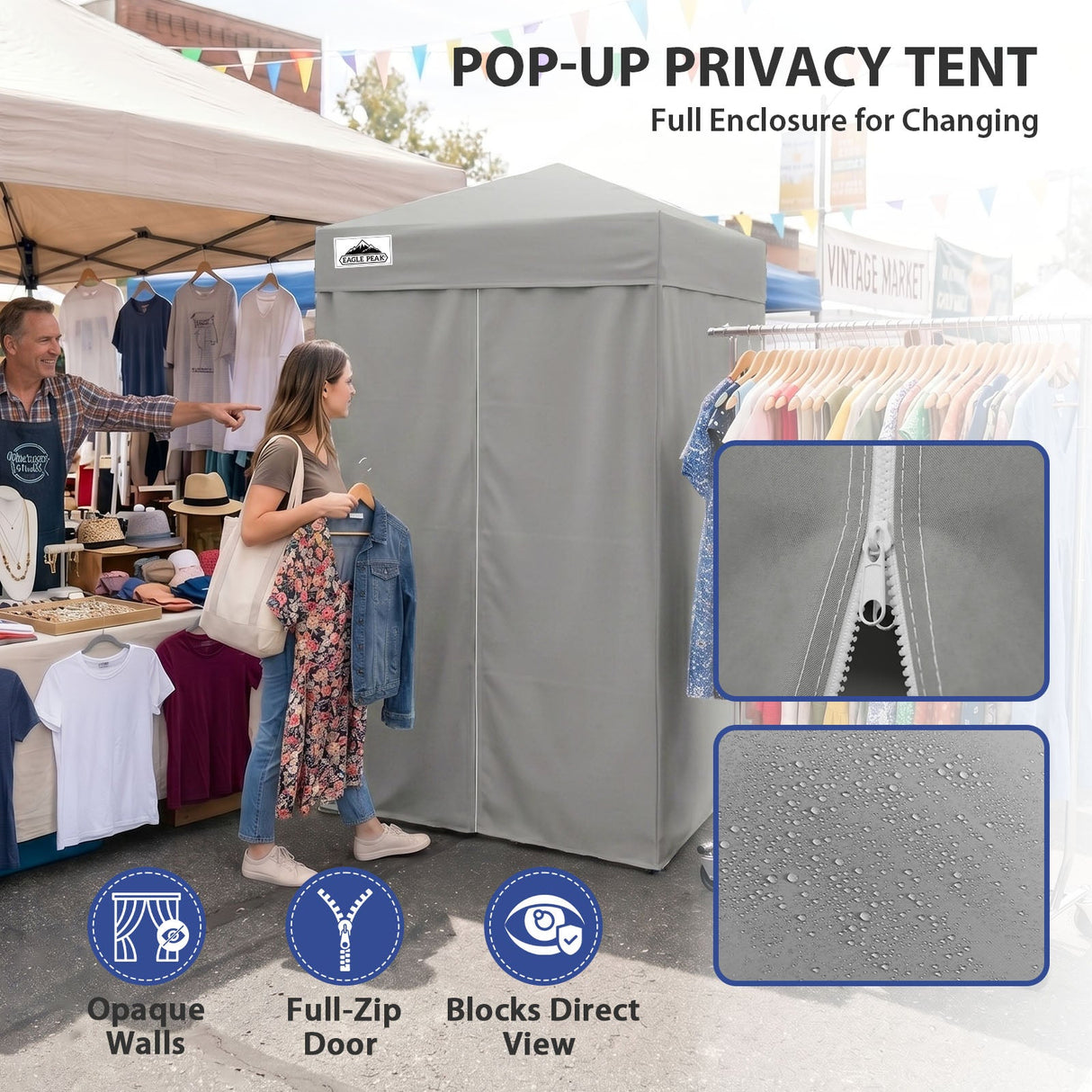Flex Ultra Compact 4x4 Pop Up Changing Room Canopy - Eagle Peak®