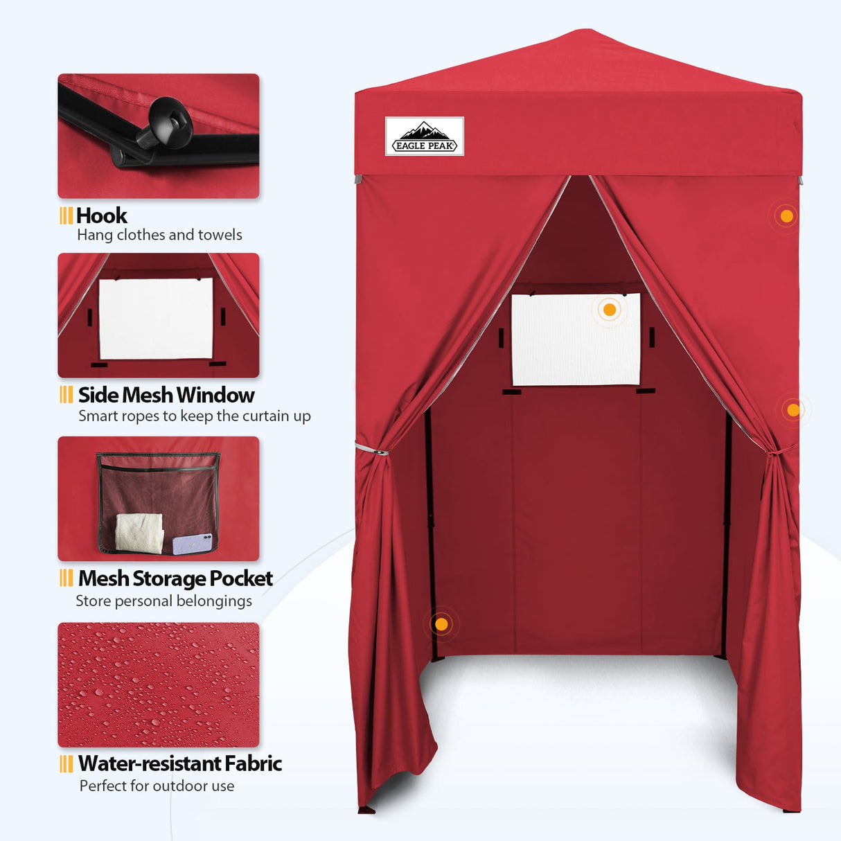 Flex Ultra Compact 4x4 Pop Up Changing Room Canopy - Eagle Peak Custom Canopy Tent