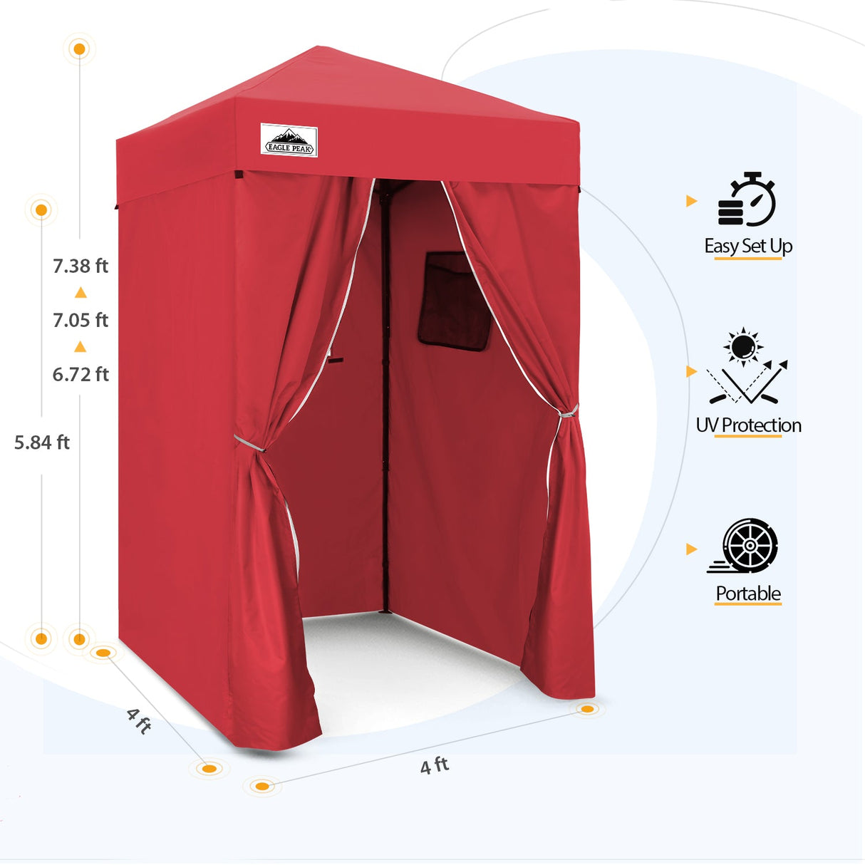 Flex Ultra Compact 4x4 Pop Up Changing Room Canopy - Eagle Peak Custom Canopy Tent