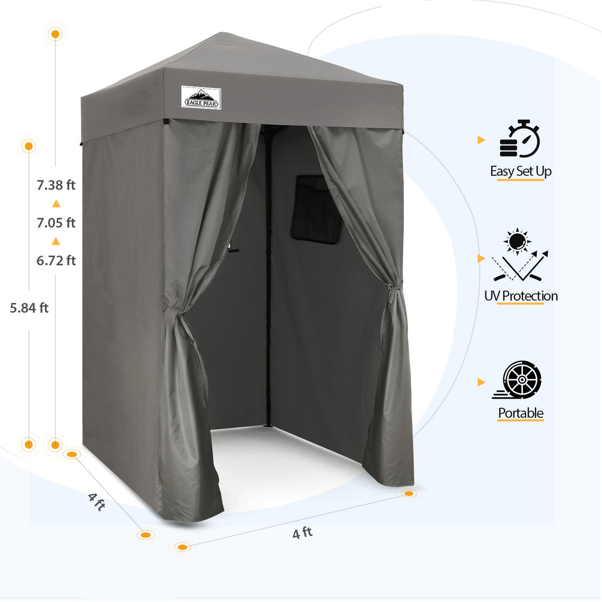 Flex Ultra Compact 4x4 Pop Up Changing Room Canopy - Eagle Peak Custom Canopy Tent