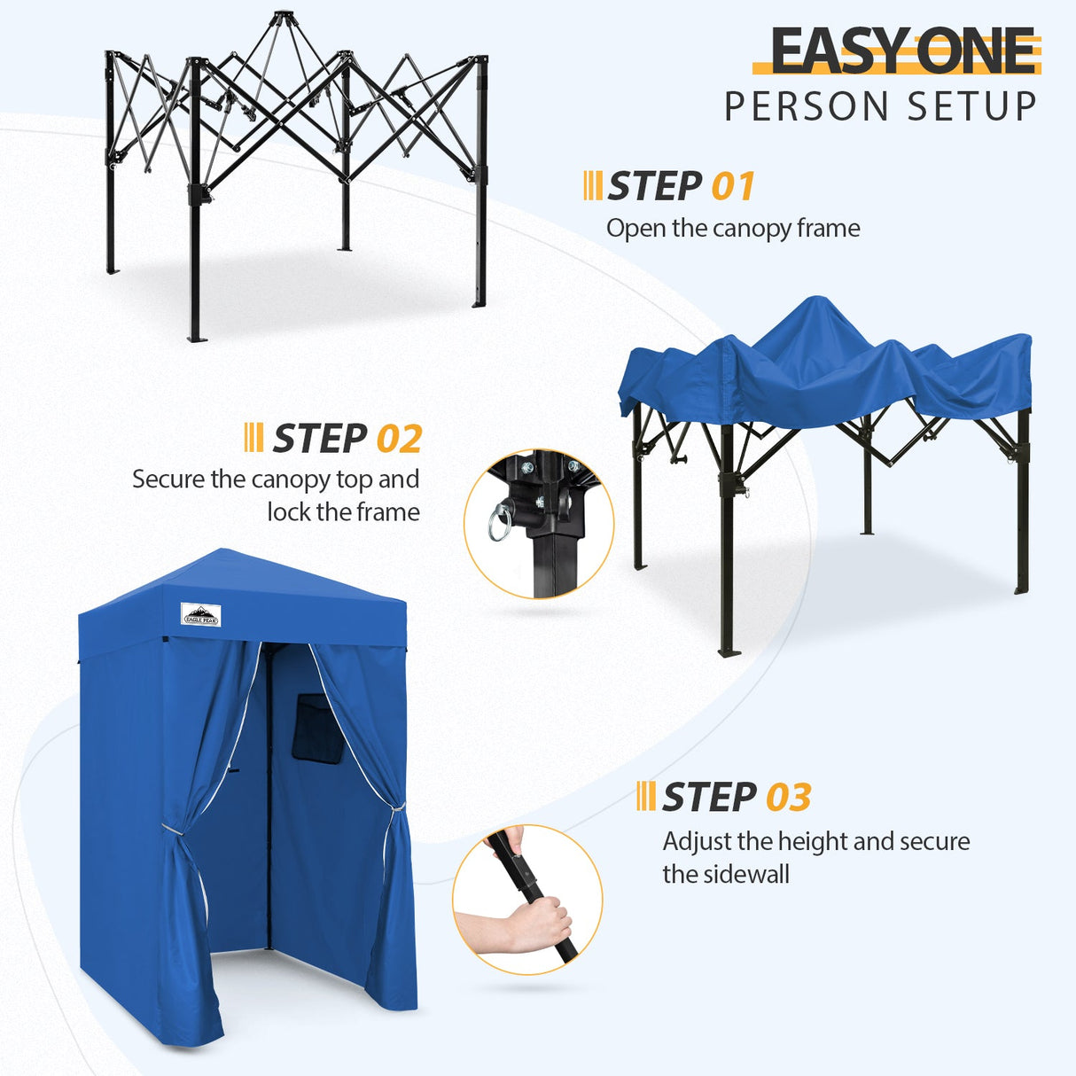 Flex Ultra Compact 4x4 Pop Up Changing Room Canopy - Eagle Peak Custom Canopy Tent
