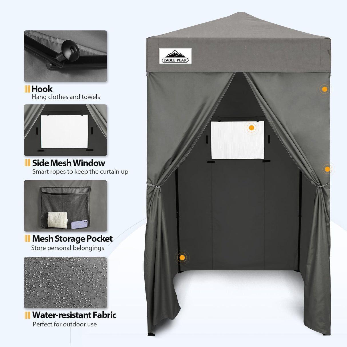 Flex Ultra Compact 4x4 Pop Up Changing Room Canopy - Eagle Peak Custom Canopy Tent