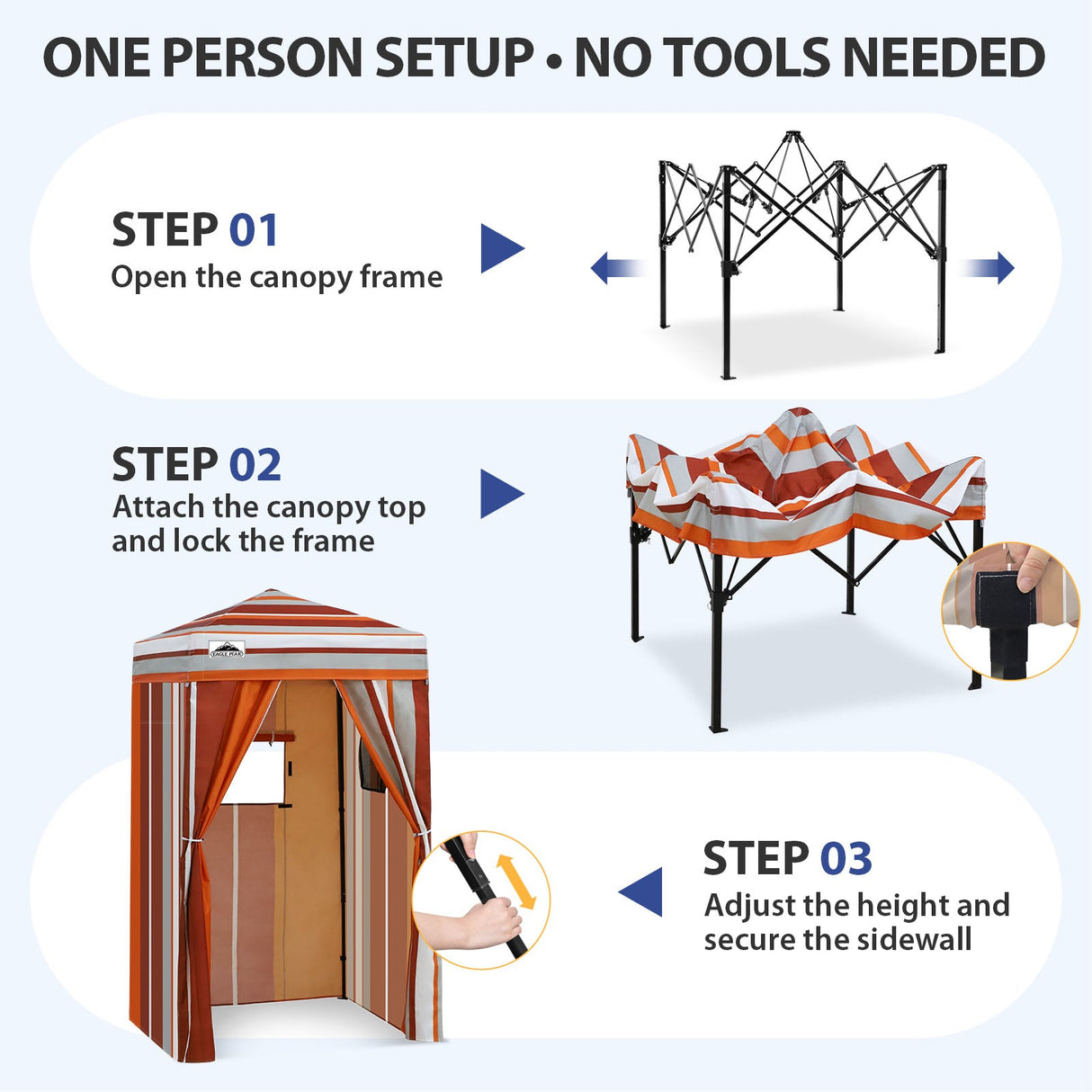 Flex Ultra Compact 4x4 Pop Up Changing Room Canopy - Eagle Peak®