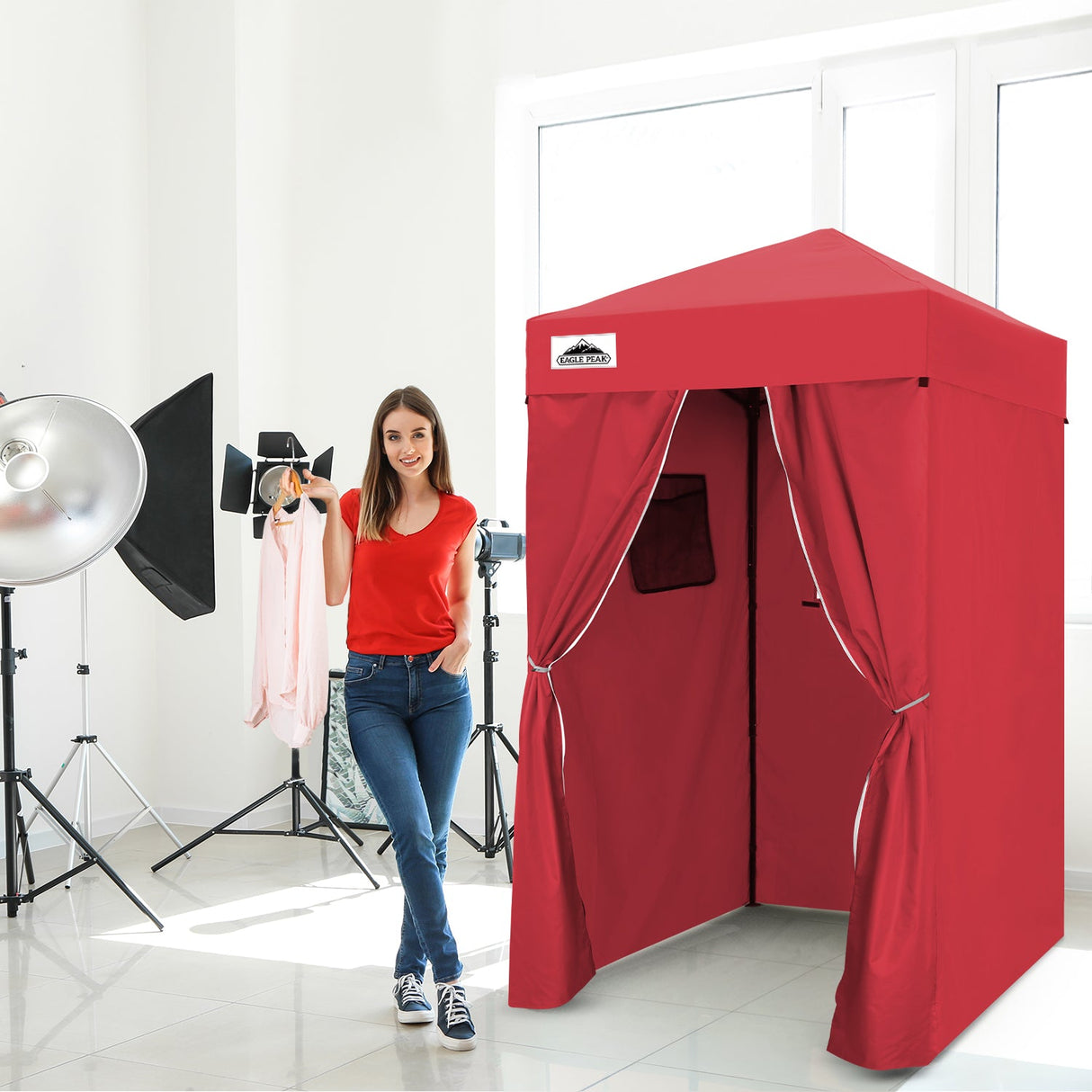 Flex Ultra Compact 4x4 Pop Up Changing Room Canopy - Eagle Peak Custom Canopy Tent