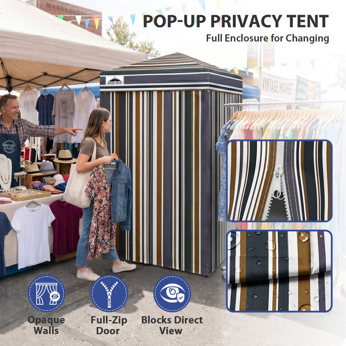 Flex Ultra Compact 4x4 Pop Up Changing Room Canopy - Eagle Peak®