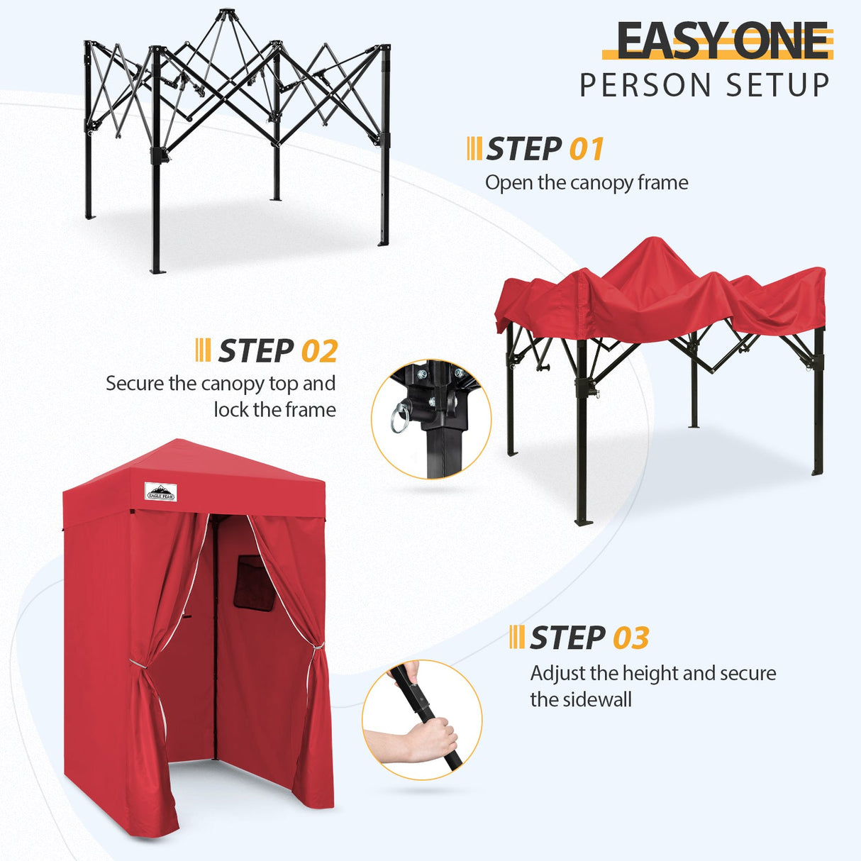 Flex Ultra Compact 4x4 Pop Up Changing Room Canopy - Eagle Peak Custom Canopy Tent