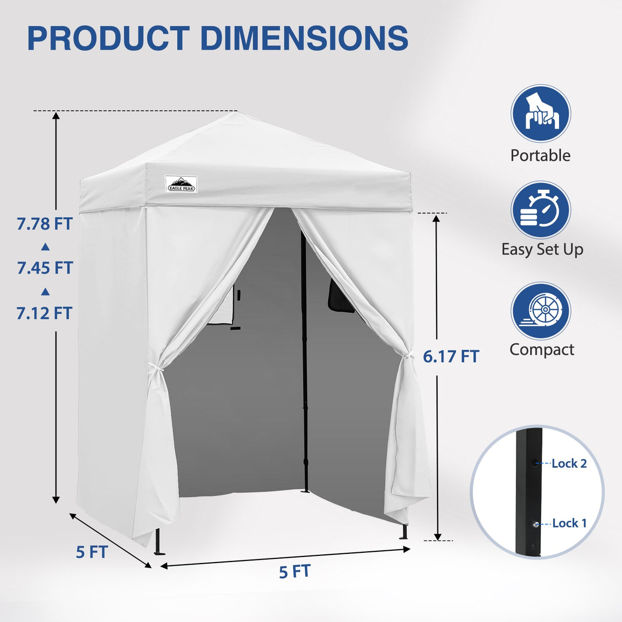 Flex Ultra Compact 5x5 Changing Room - Eagle Peak Custom Canopy Tent