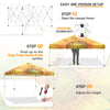 Eagle Peak SHADE GRAPHiX Easy Setup 10x10 Pop Up Canopy Tent with Digital Printed Sun Flower Top