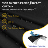Portable Privacy Tent Hanging Privacy Curtain, Square/Triangular, Black