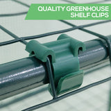 EAGLE PEAK Plastic Greenhouse Shelf Clips for 0.63 inch Tube, Pack of 32, Staging Shelf Rack Buckles