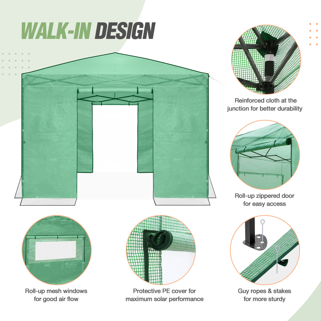 10x10 Walk In Pop Up Greenhouse