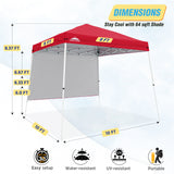 EAGLE PEAK 10x10 Pop Up Canopy Tent with Wall Panel, 10x10 Base 8x8 Top
