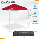 EAGLE PEAK 6.6x6.6 Pop Up Canopy Tent Instant Outdoor Canopy Easy Set - up Straight Leg - Eagle Peak Custom Canopy Tent