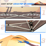 Eagle Peak SHADE GRAPHiX Easy Setup 10x10 Pop Up Canopy Tent with Digital Printed Cowboy