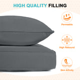 Outdoor Deep Seat Patio Seat Cushion Set, 25x25x5 inch, 2-Piece Back Chair Cushion