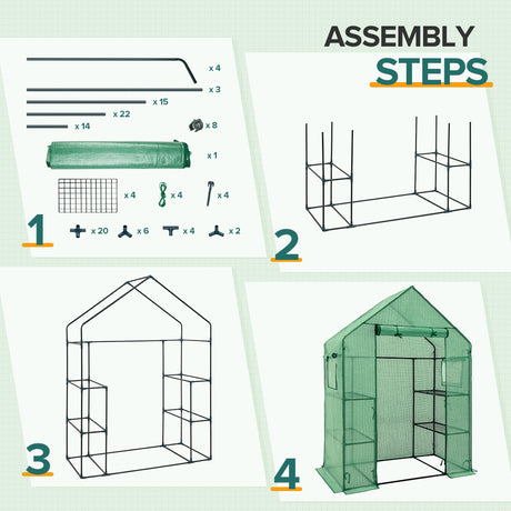 61"x28"x79"Walk in 3-Tier Greenhouse