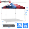 Eagle Peak SHADE GRAPHiX Easy Setup 10x10 Pop Up Canopy Tent with Digital Printed Tex